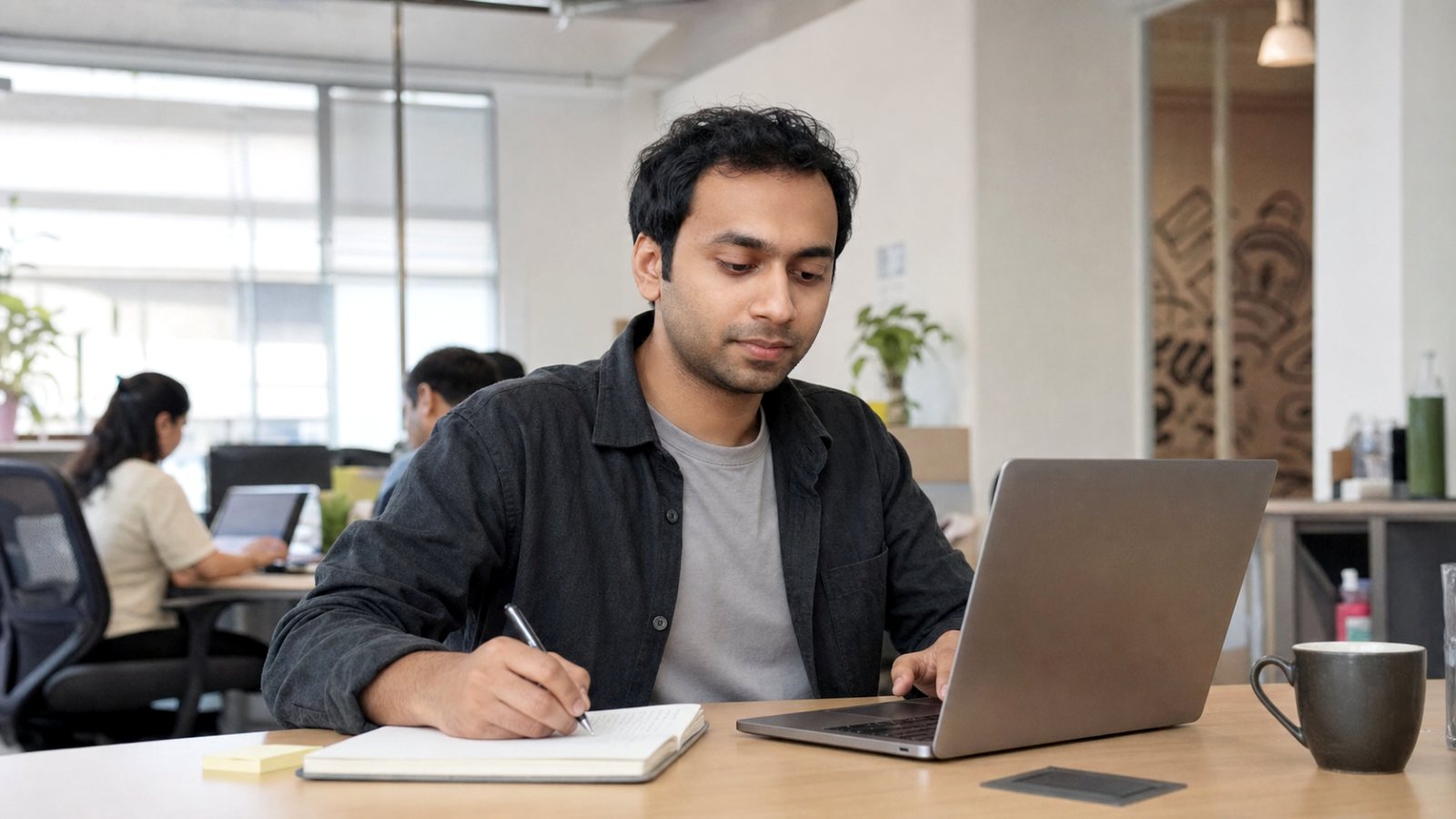 Raghav Mittal working through a startup systems problem